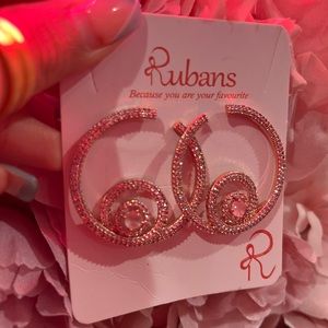 Pink diamond earrings